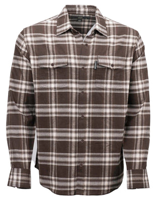 Outback Trading Co (NZ) Outback Mens's Cotton Plaid Shirt Brown / SM 40305-CHO-SM