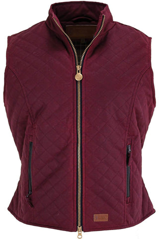 Outback Trading Company Oilskin Quilted Vest BERRY / SM 2177-BER-SM